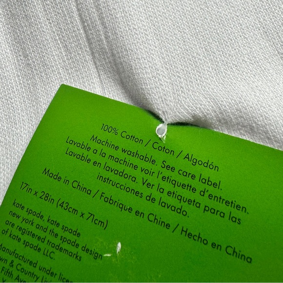 Kate Spade Bundle- XL Polka Dot Reusable Tote & 2 Cotton Hand Towels, NWT - Picture 9 of 12